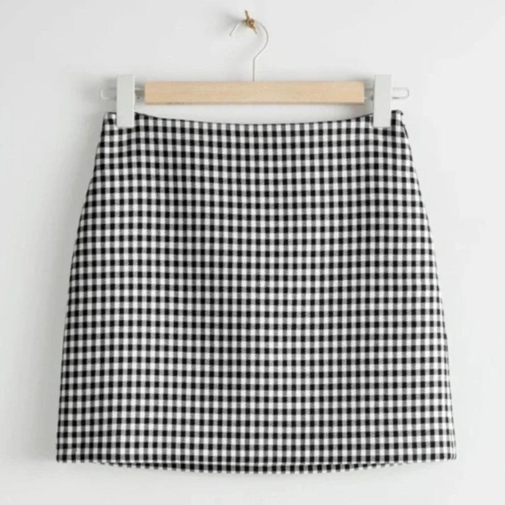 NWOT & Other Stories Paris Atelier Manteco Gingham Skirt Size 0
